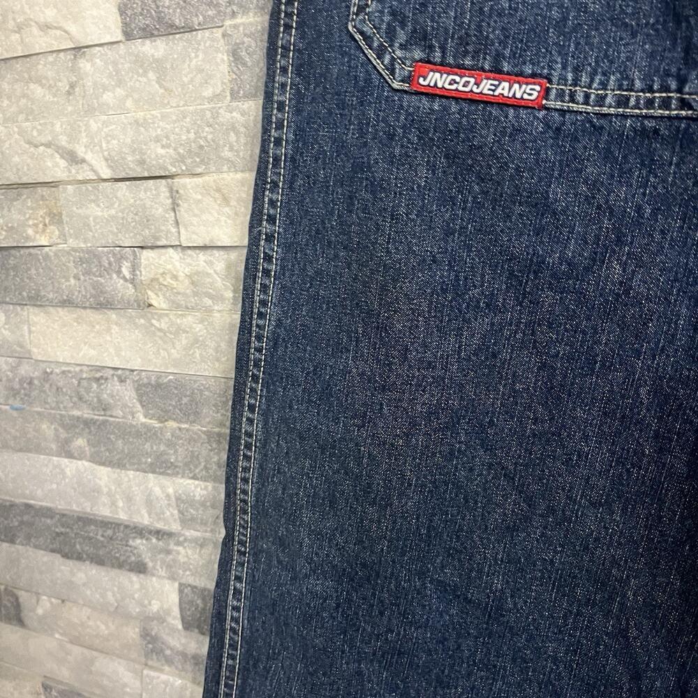 Vintage Jnco Jeans Men's Size 32x32 Deadstock Red Blue Embroided Logo USA Jeans - Picture 8 of 9